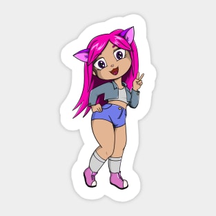 Cat Girl Sticker